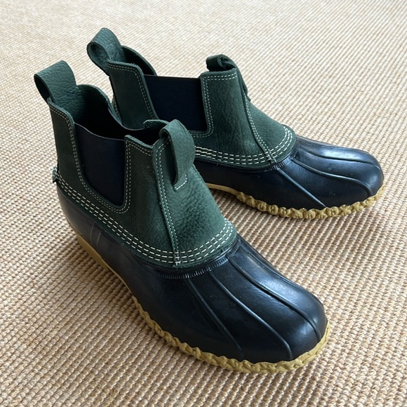 New L.L.Bean Men’s Chelsea Duck Boot Forest Green Sz 12 - Picture 1 of 8